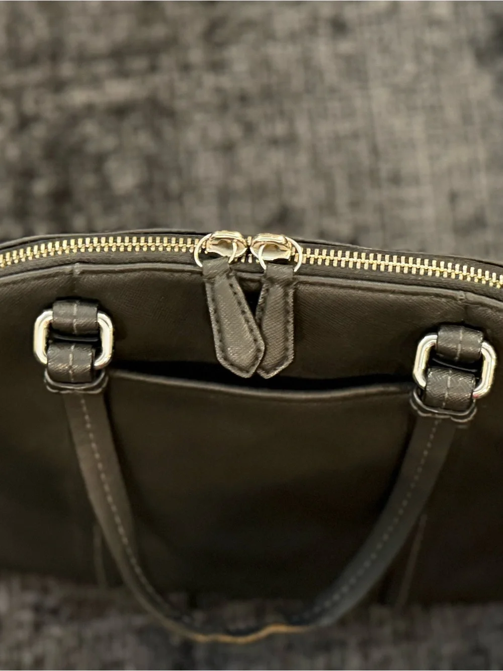 Coach Black Leather Dome Satchel